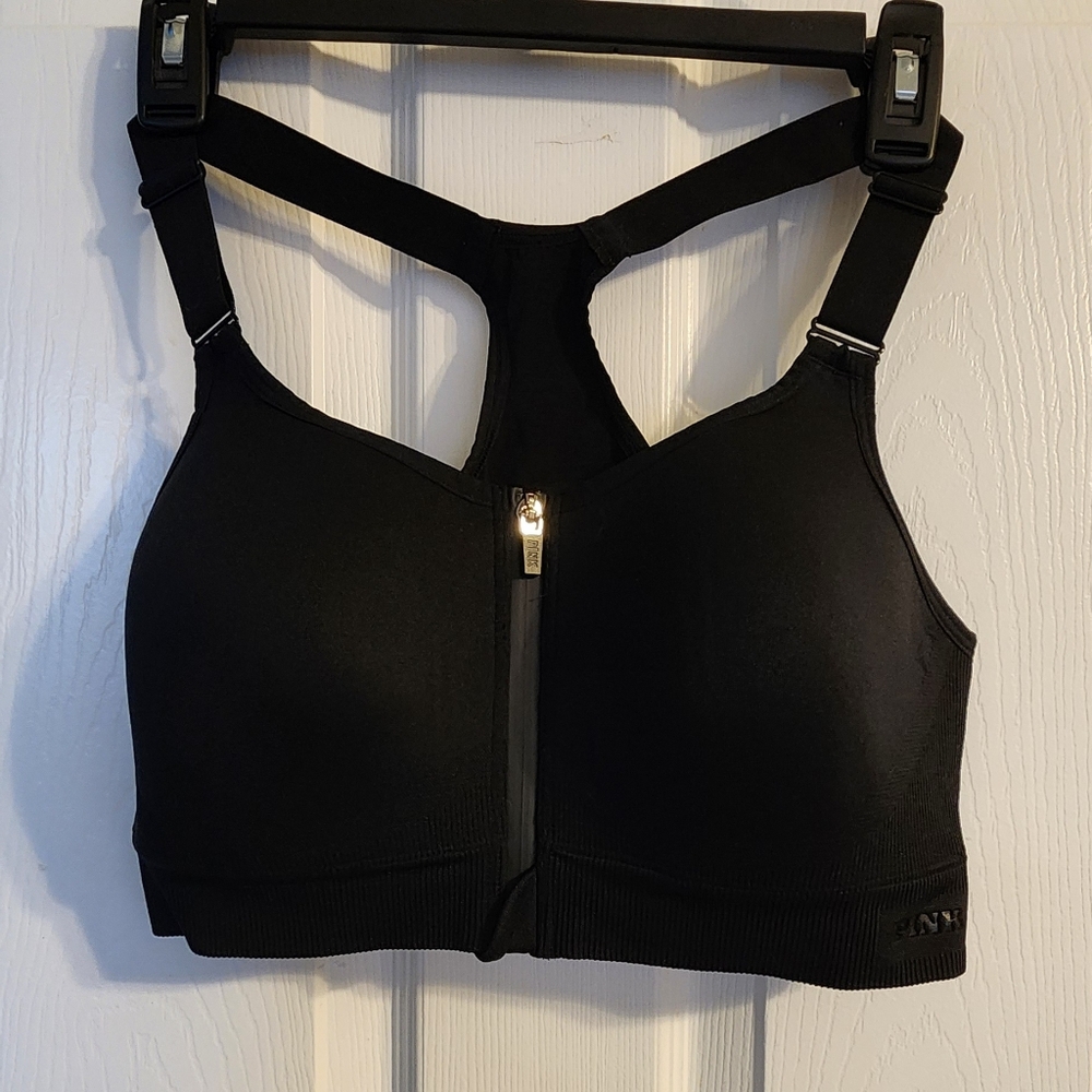 PINK Victoria's Secret Black Sports Bra with Front Zipper